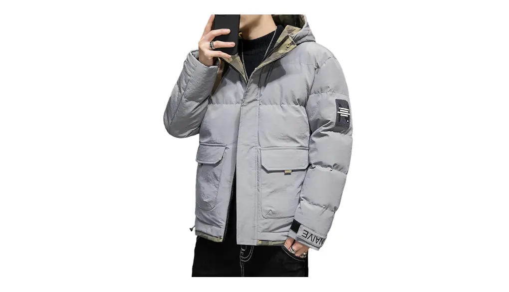 [Kayiyasu] ダウンジャケット メンズ カジュアル 冬服 厚手ジャケット 防寒着 フード付き アウター アウトウェア 大きいサイズ 暖かい 迷彩 グレー