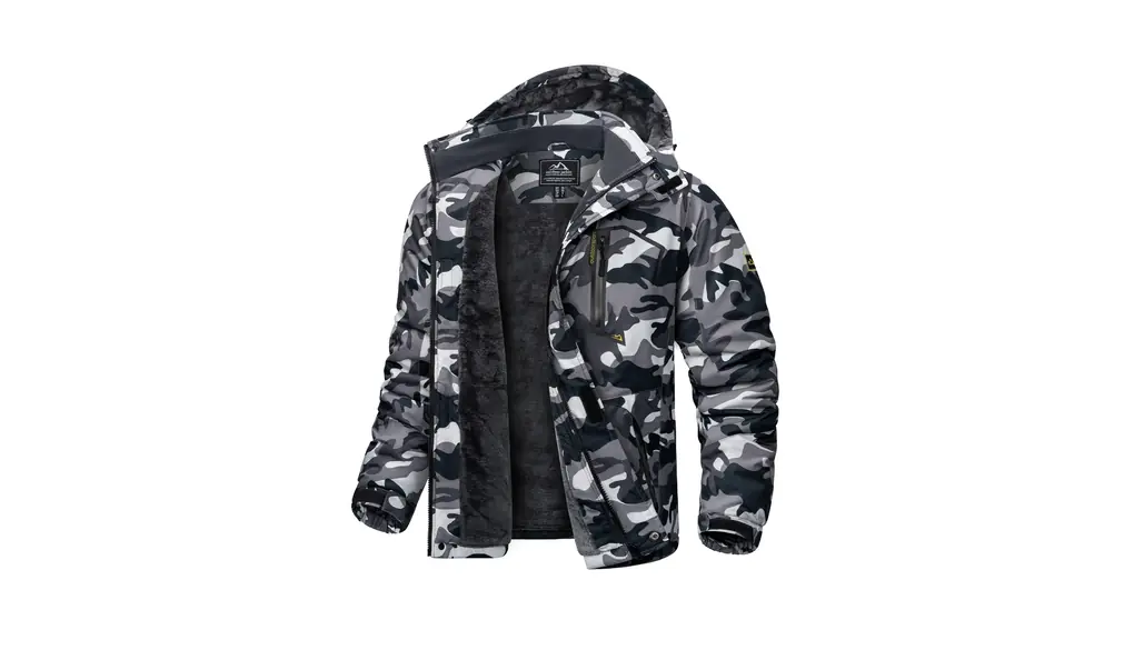 [KEFITEVD] マウンテンパーカー メンズ 防風 防寒 裏ボア ウィンドブレーカー 防撥水 登山ジャケット アウトドア キャンプ 釣り スキーウェア フード取り外し可能 冬