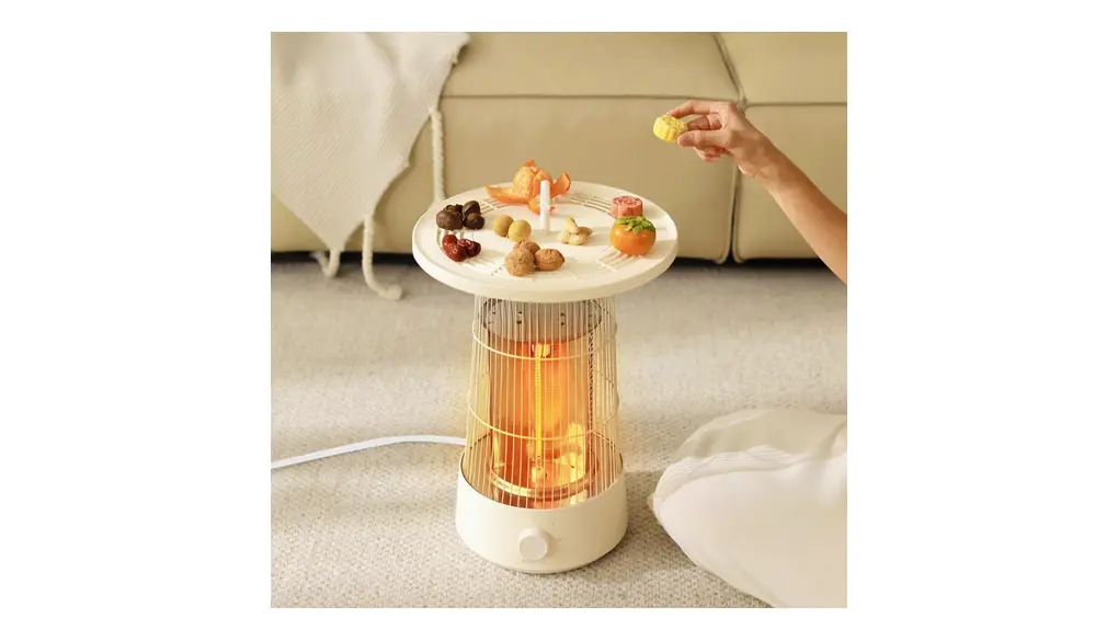 KOMONOテーブルヒーター-Circle Warm ストーブ 電気ストーブ 暖房器具 省エネ 5秒速暖 360°暖房 電気ヒーター 小型 転倒オフ 安全 ビンテージ風 脱衣所 トイレ 寝室 オフィス セラミックファンヒーター ファンヒーター セラミックヒーター 電気ストーブ 小型足元ヒーター 持ち運び暖房器具 知能恒温 メモリー機能 過熱保護 ギフト