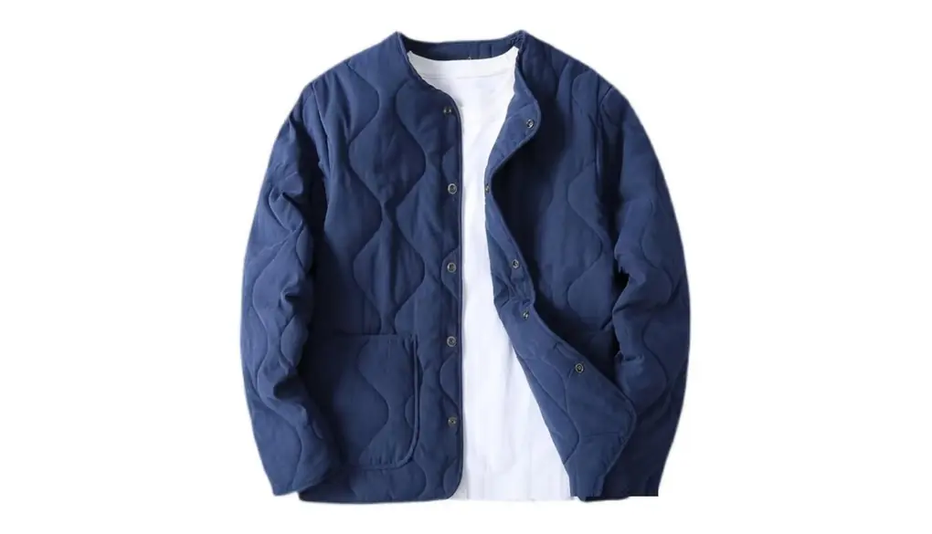 [kzzkoo] メンズ クルーネックボタン インナーダウンジャケット ダウンジャケット メンズ 軽量 ウルトラライトダウン ダウンコート キルティング ブルゾン スナップ 秋冬 中綿入り 防寒 暖かい