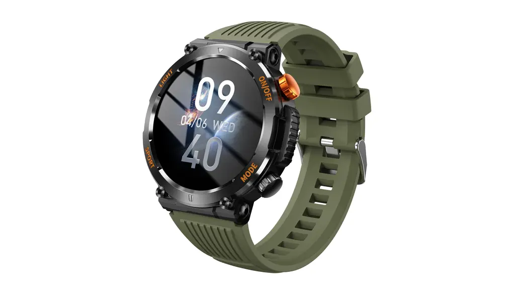 LAMA スマートウォッチ 軍用規格1.46インチ大画面 AI機能 IP67防塵防水 Bluetooth5.3通話機能付き iPhone/アンドロイド対応 懐中電灯 着信通知 Line/メッセージ通知 200種類運動モード グリーン