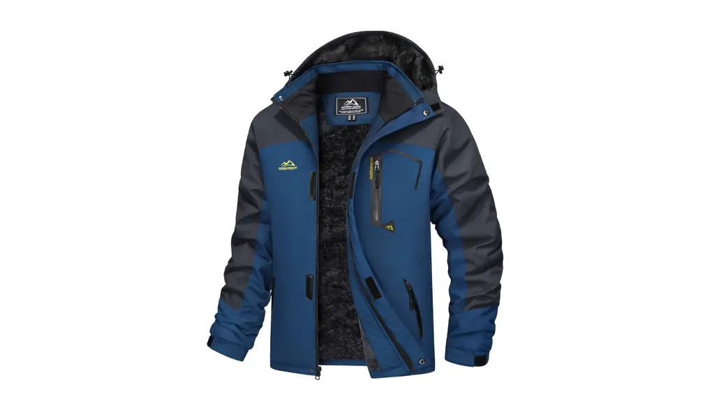 [MAGCOMSEN] アウトドアジャケット メンズ スキージャケット マウンテンパーカー 防風 登山服 裏ボア 保温 登山ウェア フリース 撥水性 ウインドブレーカー 裏起毛 フード付 取り外し可能