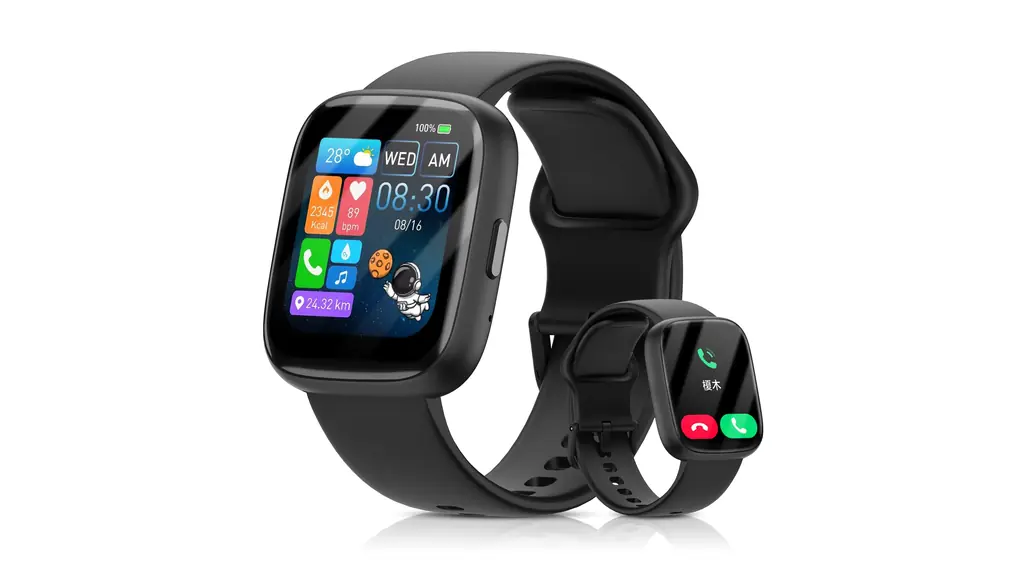 【2025新型・通話機能付き】 スマートウォッチ iPhone対応&アンドロイド対応 Bluetooth 5.3 Alexa音声 1.83インチ大画面 メッセージ着信通知 100種類運動モード 睡眠健康管理 天気予報 DIY文字盤 IP68防水 7-15持続使用 日本語説明書