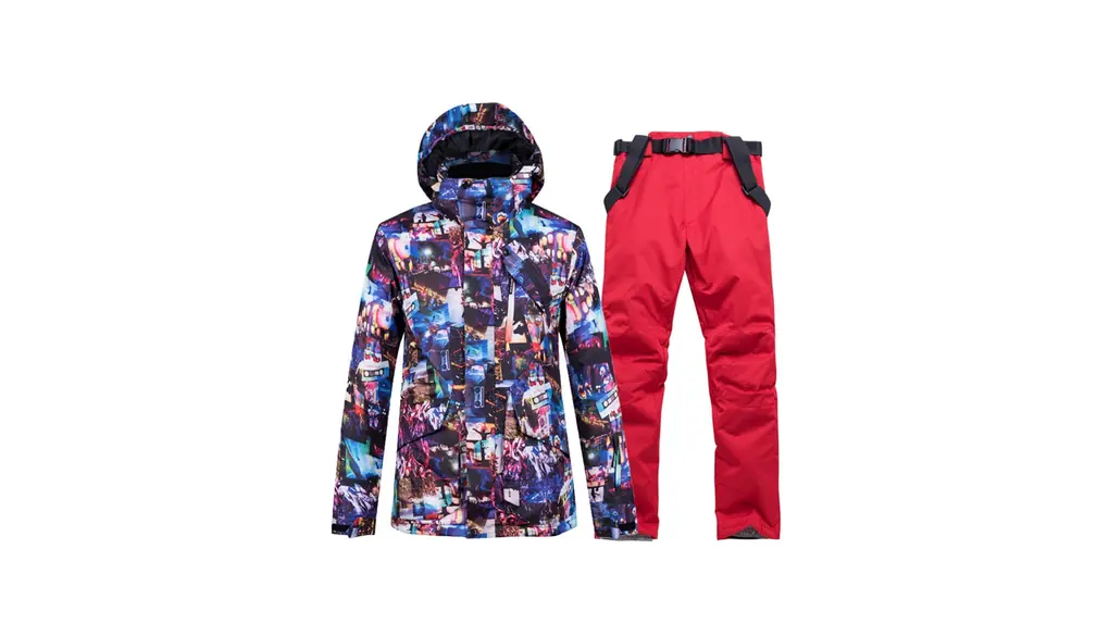 [Noopior] スノーボードウェア 上下セット メンズ スキーウェア スノボウェア ジャケット パンツ 撥水 保温 防寒 耐水圧 登山 アウトドア 2点セット HXF110