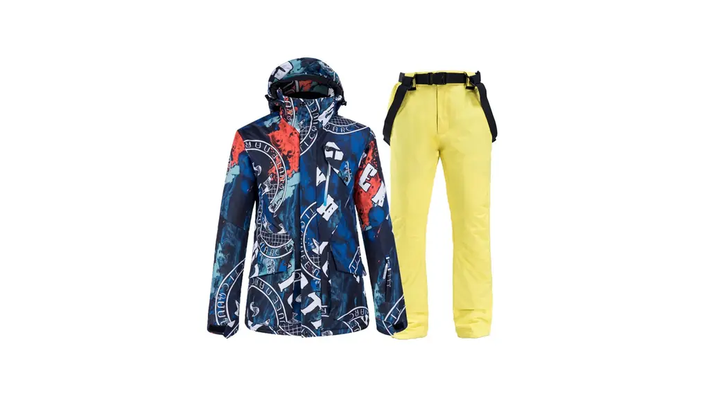 [Noopior] スノーボードウェア 上下セット メンズ スキーウェア スノボウェア ジャケット パンツ 撥水 保温 防寒 耐水圧 登山 アウトドア 2点セット HXF112