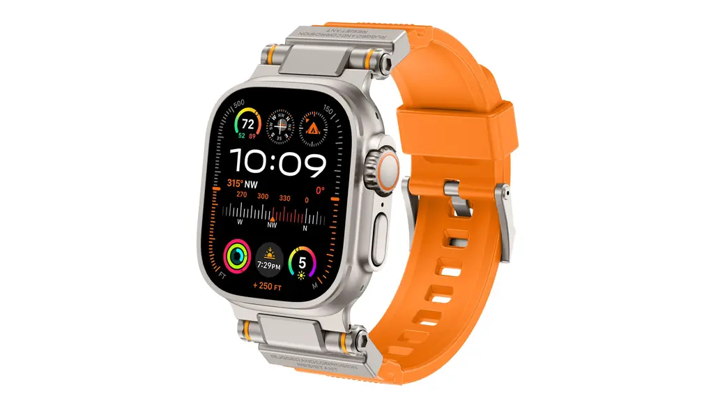 OOULOVE コンパチブル Apple Watch バンド 42mm 44mm 46mm 49mm チタンスポーツ バンド シリコーン交換用 ベルト耐衝撃 防水 防汗メンズ アップルウォッチ Ultra2/Ultra Series10 9 8 7 6 SE 5 4 3 2 1 SE2