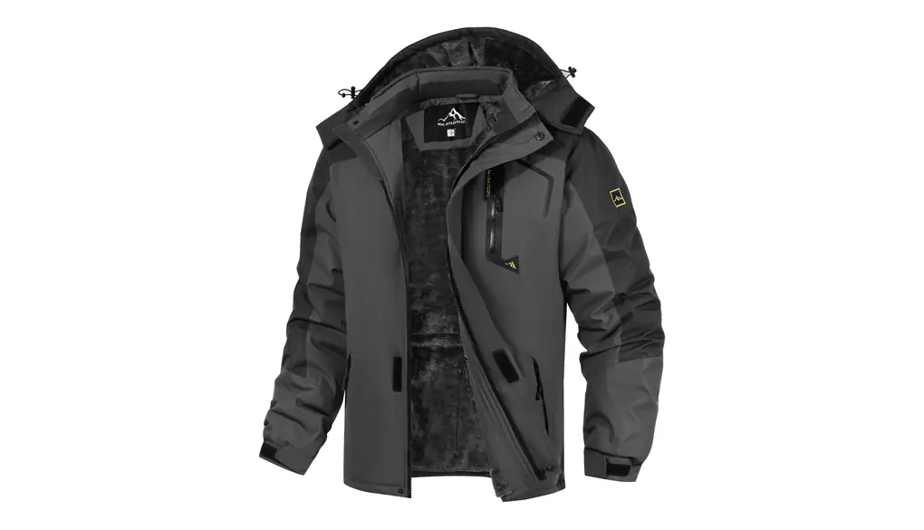 [Peakwell] アウトドアジャケット メンズ 冬 ハイキングウェア 裏起毛 マウンテンパーカー 防寒 多シーン 防風 撥水 防汚 ジッパー付き フード取り外し可能