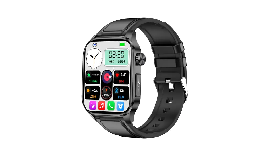 スマートウォッチ 正規品【2025年新登場・2.04インチ大画面】日本製センサー Bluetooth5.3通話機能 睡眠管理 IP68防水 活動量計 スポーツウォッチ 多種類運動モード 文字盤自由設定 iPhone/アンドロイド対応 歩数計 着信通知 遠隔カメラ スマホを探す 天気予報 音楽制御 女性生理管理 Smart Watch 日本語説明書 (ブラックレザー)