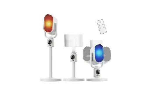 【2秒で暖まる、夏も使える万能家電】QulbltX セラミックヒーター タワーファン｜羽なし×省エネ×美デザインの冷暖両用モデル