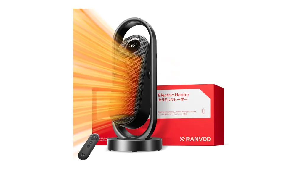 【速暖・省エネ】 RANVOO セラミックヒーター 電気ストーブ ヒーター 小型 暖房器具 ファンヒーター 脱衣所 ヒーター 足元 転倒OFF 過熱保護 自動首振り タイマー付き セラミックファンヒーター 洗面所/トイレ/風呂場/寝室/机下に適用 ブラック