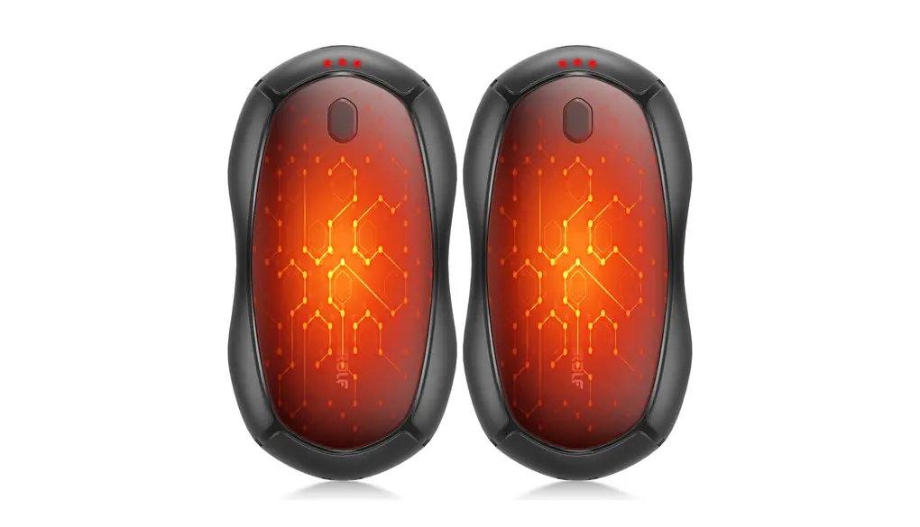 Shirble (シャーブル) ハンドウォーマー 充電式 2パック - 15時間長暖房 充電式 ハンドウォーマー 再利用可能なハンドウォーマー ポータブルポケット 電気ハンドウォーマー 冬 暖かい クリスマス 誕生日 ギフト ブラック