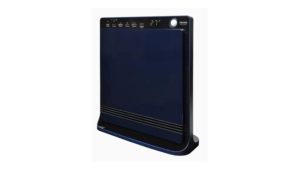 TS-P1221-NV テクノス パネル型 セラミックファンヒーター 温度表示付き 1200W/650W ネイビー