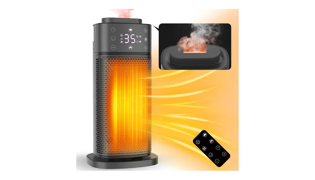 TENKOO&YOU セラミックヒーター【驚くほど静か&超音波式加湿】電気ストーブ 暖房器具 ヒーター 1200W/800w/10w 電気ファンヒーター 節電 加湿 速暖 省エネ 90°首振り ECO知能恒温 おしゃれ 寒さ対策 大風量 タイマー機能 転倒OFF リモコン付き