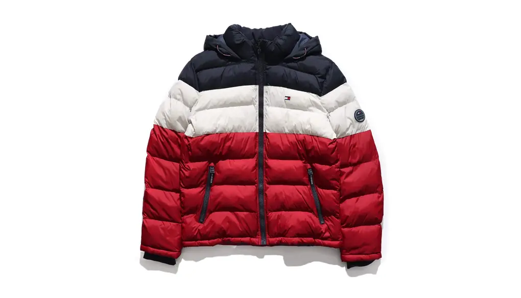 [トミーヒルフィガー] 158AN508 中綿ジャケット アウター ナイロン ブルゾン メンズ トリコロール (MUF(MDNT BUFF RED), L) [並行輸入品]