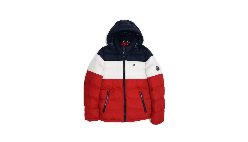[TOMMY HILFIGER] HOODED DOWN JACKET (M)