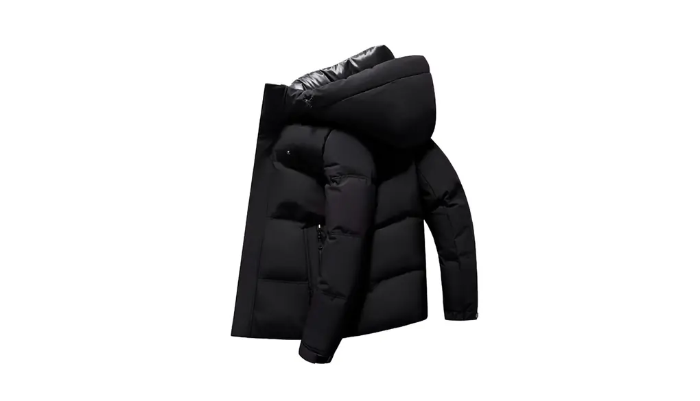 [Vasarhely] 超保温 防寒ダウンジャケット メンズ 秋冬 ミドル丈 650フィルパワー 白鵞羽毛90% 防風 防水 フード付き カジュアル アウトドアスポーツウェア ブラック