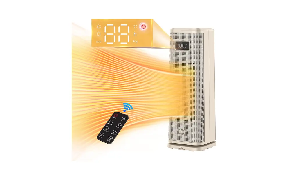 VECELO セラミックヒーター 小型 速暖 足元ヒーター ECO知能恒温 節電対策 セラミックファンヒーター 電気ヒーター 電気ファンヒーター 人感センサー 3段階温度調整 二重過熱保護 転倒自動オフ タイマー機能 リモコン付き 60°首振り 日本語取扱説明書 約8畳まで ベージュ