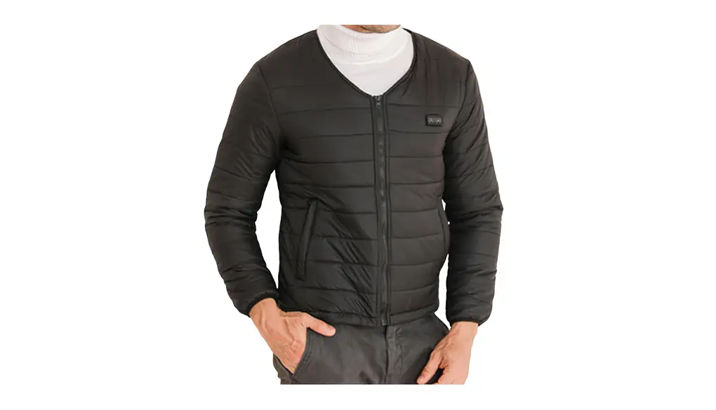 [veolaimy] 電熱ジャケット メンズ 冬 防寒対策 ヒータージャケット USB充電式 24箇所発熱 加熱ジャケット 襟なし 前後独立スイッチ 速暖 ダウンジャケット 水洗い可能 加熱服 大きいサイズ カジュアル 通勤 通学 屋外作業 アウトドア