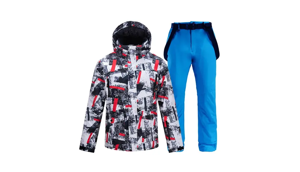 スノースーツ スノーコート メンズマルチカラースキージャケットとパンツセット保温防水防風男性スノーボードジャケットとパンツ冬の屋外スキースーツ雪スキーセット スノースーツ スキージャケット (Color : H, Size : XXX-Large)