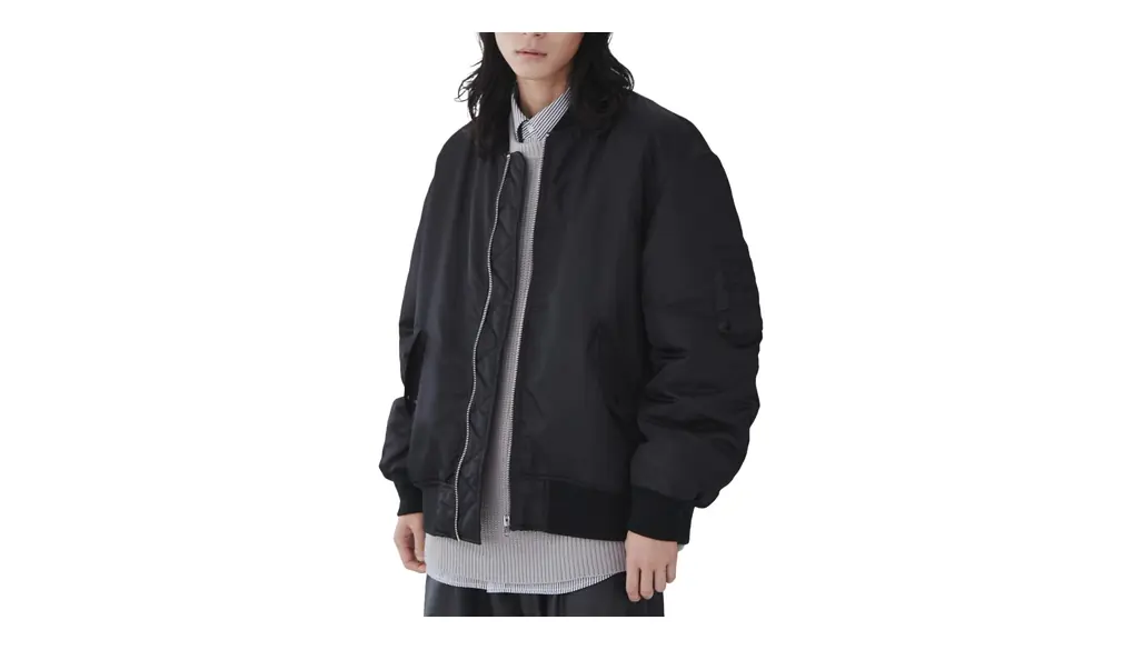 [ウィゴー] エコ ダウンジャケット パテッドブルゾン 服 アウター ブルゾン MA-1 ナイロン ジャケット シンプル ゆったり ストリート アウトドア 韓国 春服 冬服 春 秋 冬 ギフト プレゼント メンズ