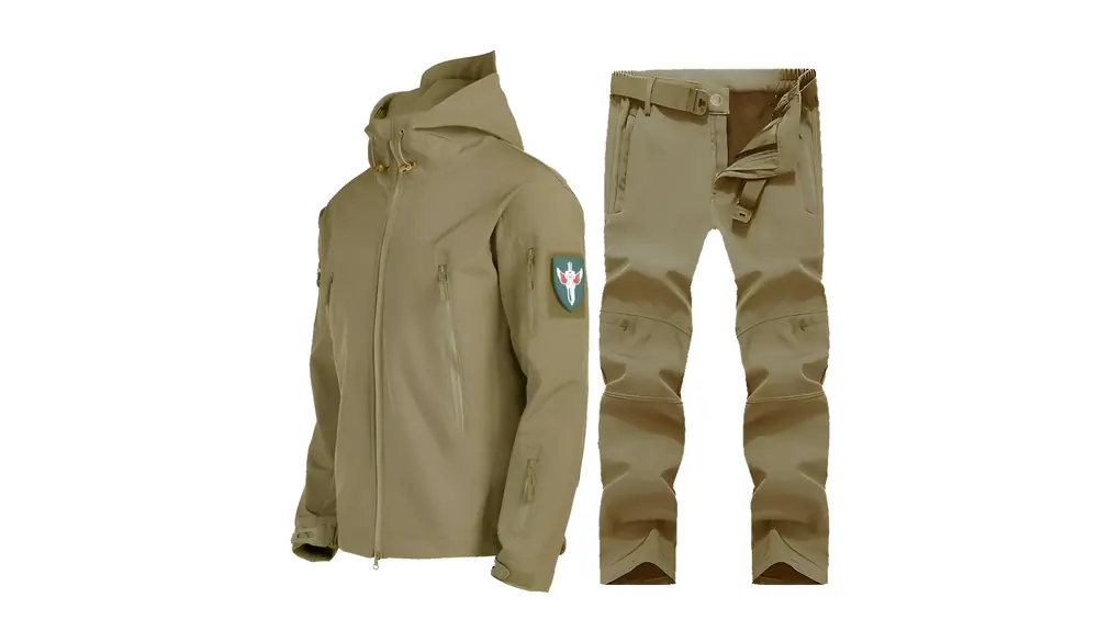 [Weweia] 男女兼用 裏起毛 メンズ厚手登山服 ドロップショルダー 無地 ラッシュジャケット パンチングパンツ 耐久性 掃除が簡単 エッセンシャル・メンズ・キット スキー・登山ウェア 防水性 透湿性 保温性 多機能 ソフト 旅行 大人