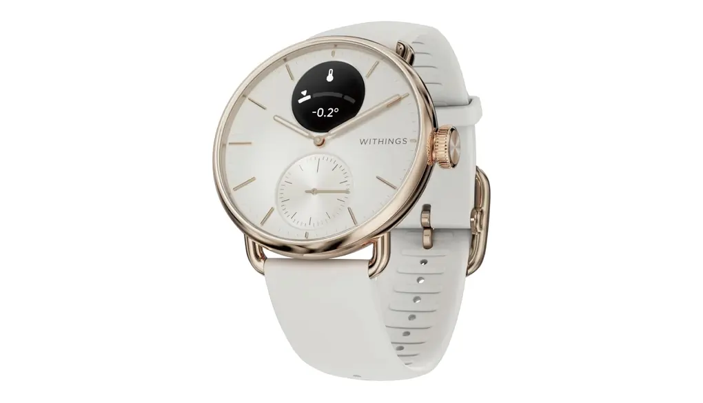 Withings ScanWatch Vitals 38mm ハイブリッドスマートウォッチ ホワイト 最大30日稼働 フランスデザイン 皮膚温度 運動を自動記録 スマホ通知 フィットネスレベル 血中酸素 就寝中の呼吸の乱れ 心拍変動 ヨーロッパ準拠のプライバシー保護 iOS&Android対応