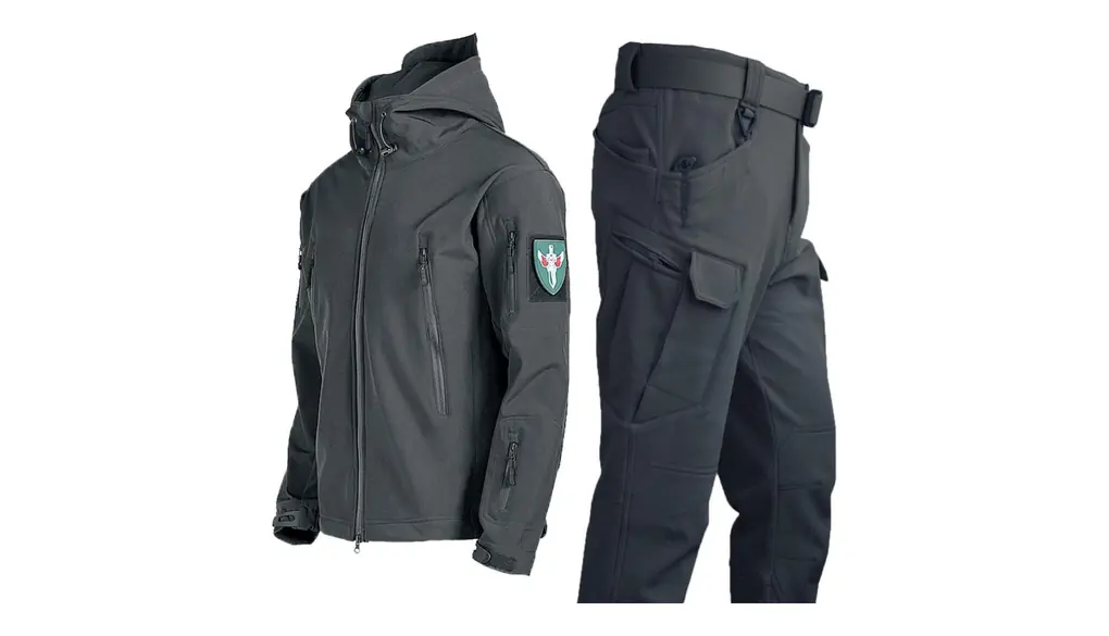 マウンテンジャケット メンズ 厚手 登山服 スキーウェア マウンテンパーカー 上下セット アウトドアウェア ズボン 防水 ハイキングジャケット 防寒着 M グレー