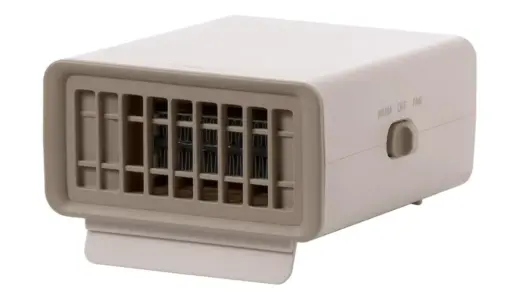 【デスクの救世主】山善 セラミックファンヒーター DMF-D02(G)｜指先を一瞬で温める、手のひらサイズの速暖ヒーター