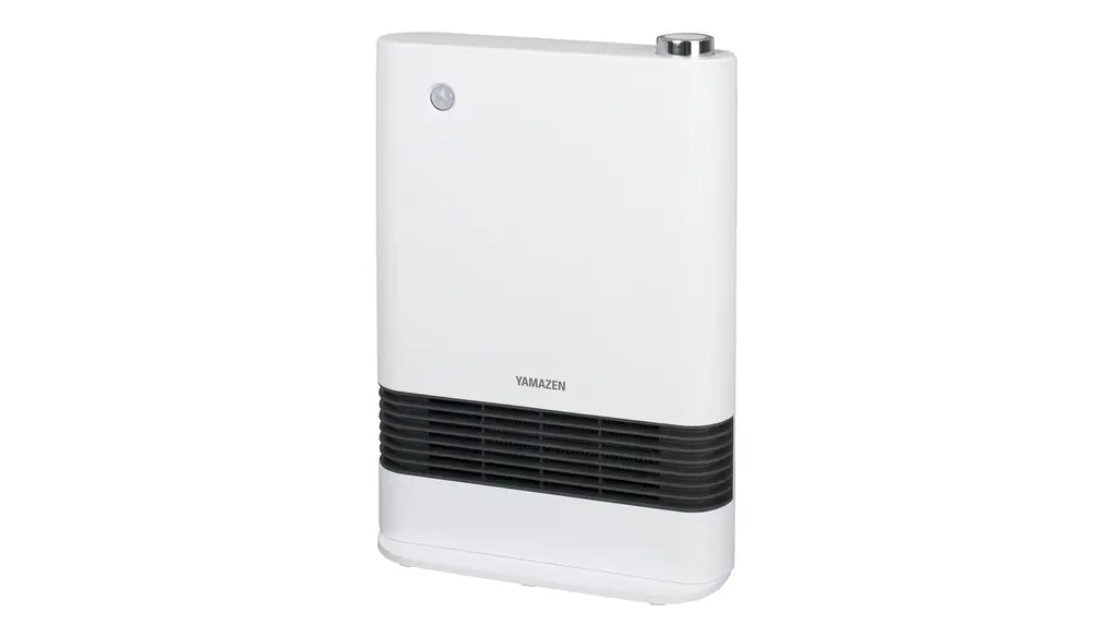 [山善] ヒーター セラミックヒーター セラミックファンヒーター 人感センサー 1200W 小型 速暖 出力2段階切替 転倒オフスイッチ 足元 トイレ 脱衣所 ホワイト DSF-TL12(W)