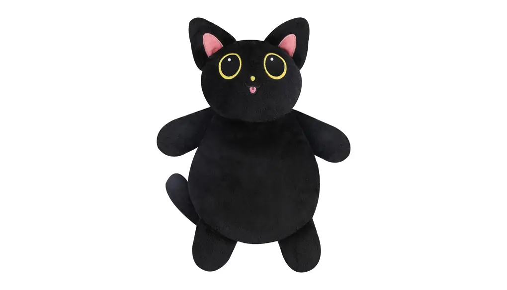 Yipem (イペム) 電子レンジ加熱パッド けいれん用 加熱パッド かわいい 黒猫 痛みを和らげる 温熱療法 背中の痛み 首 肩 加熱ぬいぐるみ 動物 ギフト 女性用