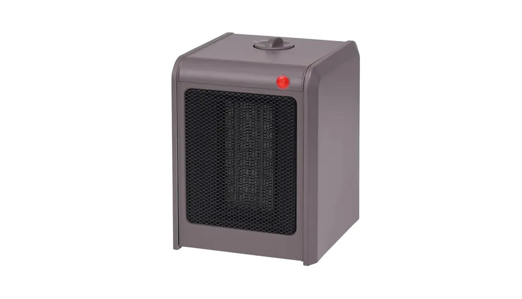 ユアサプライムス セラミックヒーター YKT-S600E(H) 小型 軽量 コンパクト 300W 600W 電気ファンヒーター (グレー)