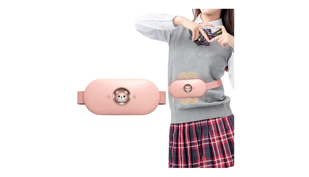「お腹ポカポカ」温熱ベルト 充電式 6段階調整可能 彼女/娘/妹/姉へのプレゼント ギフト 可愛い 贈り物 軽量 携帯便利 自宅家庭用 職場用 (pink)