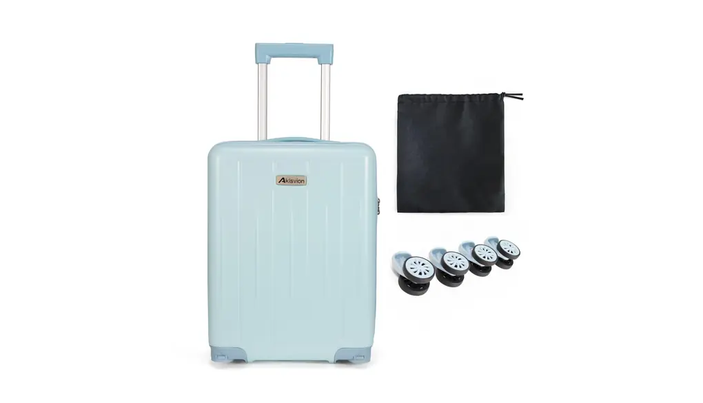 [Aklsvion] スーツケース 機内持ち込み 軽量 双輪 キャリーケース キャリーバッグ 旅行かばん ショッピング おしゃれ 静音 ビジネス 3年保証 (ライトブルー)