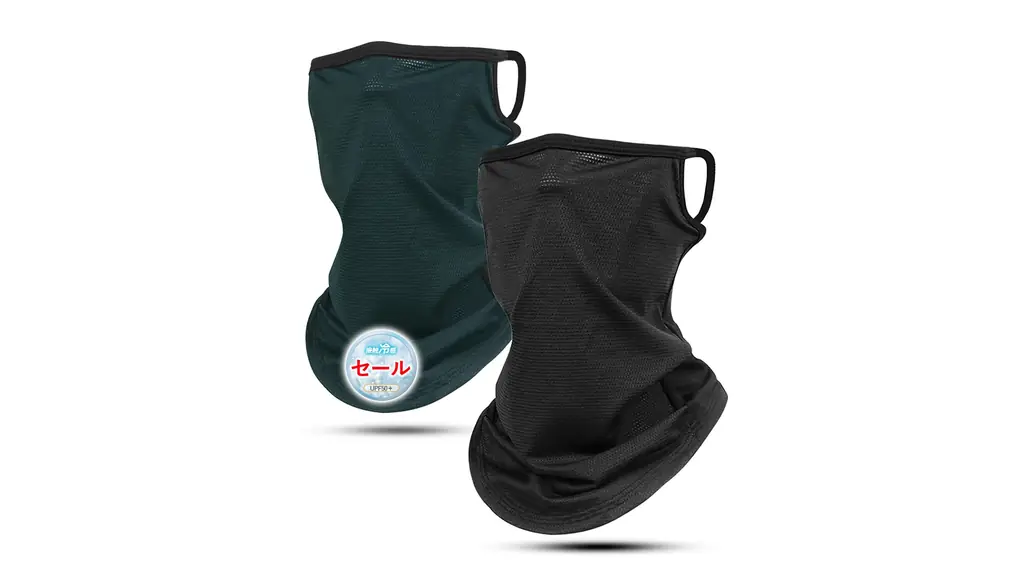 [Andeor] フェイスカバー uvカット 夏用【接触冷感-5℃・付けていないような呼吸で楽】ネックガード 冷感 ネックウォーマー 日焼け防止