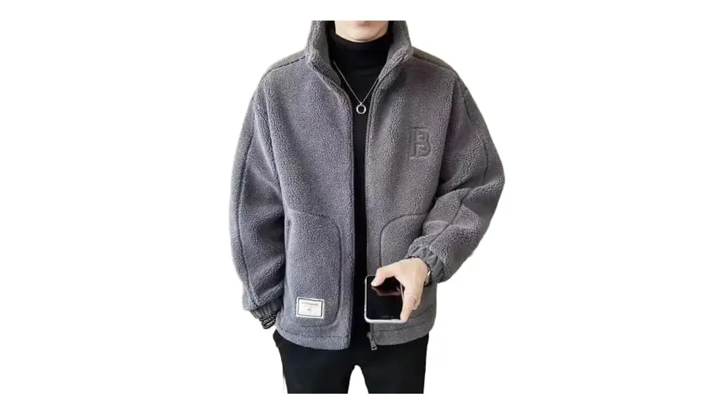 [AOKOWN] ジャケット メンズ 立ち襟 裏起毛 フリースジャケット ラムウール 厚手 コットン フリース裏地 アウトドアジャケット ショート丈 防風 防寒 肉厚 保温 秋冬 暖かい パーカー カジュアル 韓国 カジュアル アウター