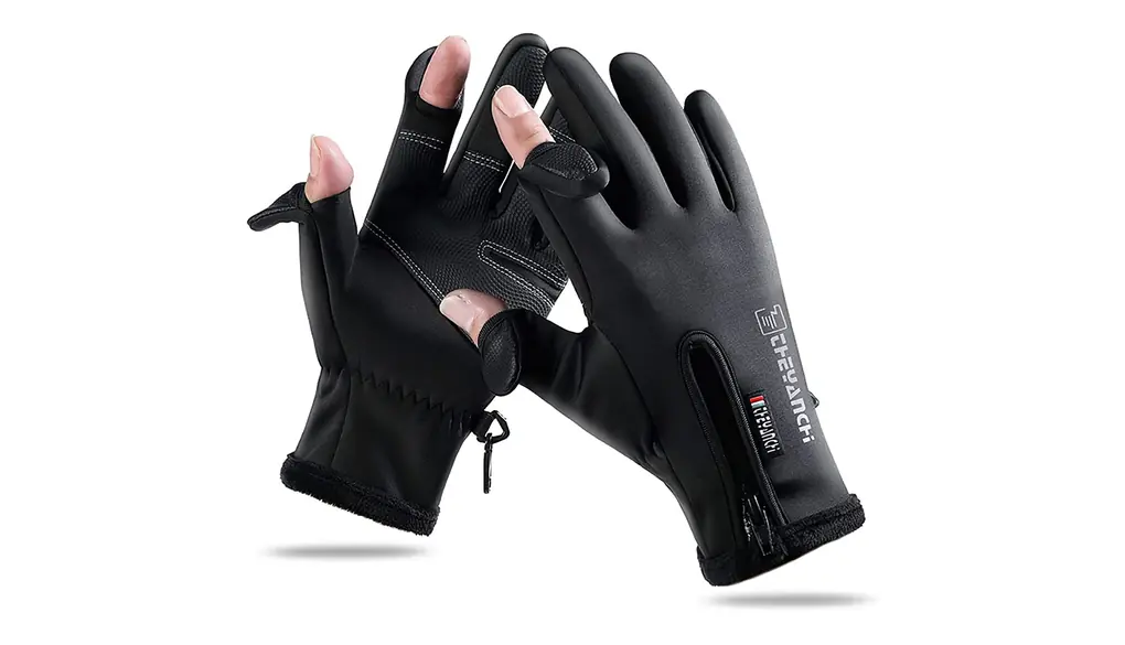 手袋 メンズ バイク グローブ 冬 防寒グローブ 【2本指出し設計・アウトドアに最適な手袋】 裏起毛 滑り止め タッチパネル対応 指出し 反射テープ付き 防寒 防風 防水 自転車 バイク 登山用