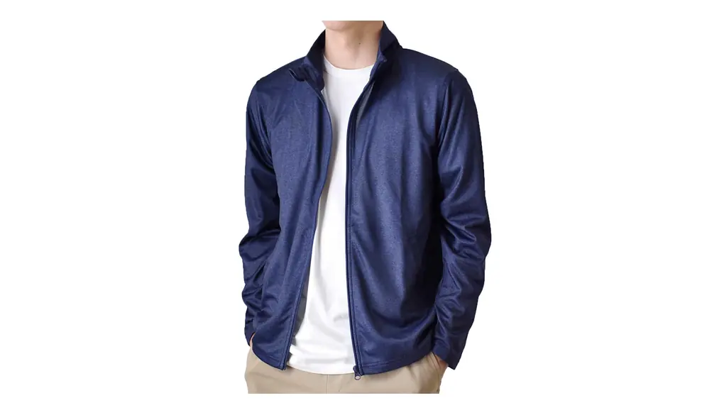 (アローナ)ARONA ジャケット 長袖 DRYストレッチ ドライ 吸汗速乾 ブルゾン メンズ/YC SD衿Aカチオン杢ネイビー LL