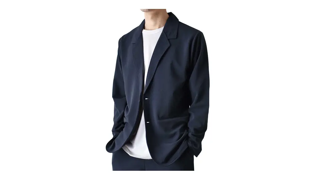 (アローナ)ARONA テーラードジャケット メンズ DRYストレッチ 吸汗速乾 接触冷感 ストライプ/YC A38ネイビー M