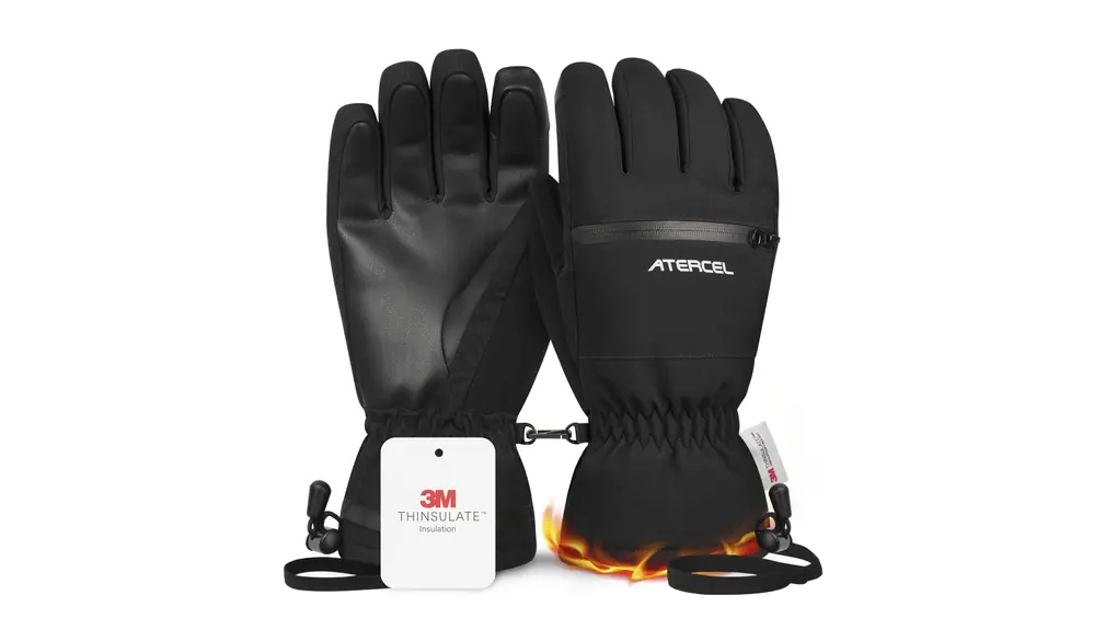 [ATERCEL] スキーグローブ スノボ グローブ【3Mシンサレート2倍保温】 スノボ 手袋 防寒手袋 タッチパネル対応 撥水加工 滑り止め 紛失防止 防風 保温 厚手 通気性 耐久性 スキー 登山 雪遊び 除雪作業 メンズ レディース兼用