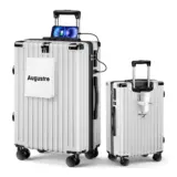 USB×カップホルダーの新境地！Augustre多機能スーツケース M（65L）で旅の自由度が一段上がる