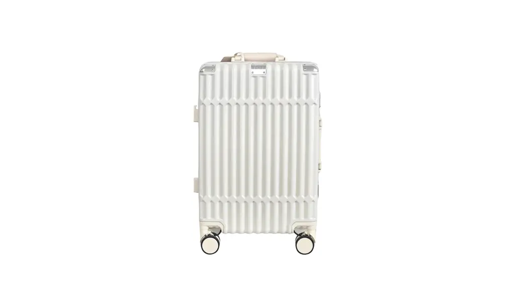 [B4U] 公式 チャンキーキャリー スーツケース フレームタイプ Sサイズ Mサイズ 機内持ち込み 20インチ 24インチ 多機能 USBポート カップホルダー 静音 キャリーケース キャリーバッグ 修学旅行 ストッパキャスター (ホワイト, Mサイズ(24inch))