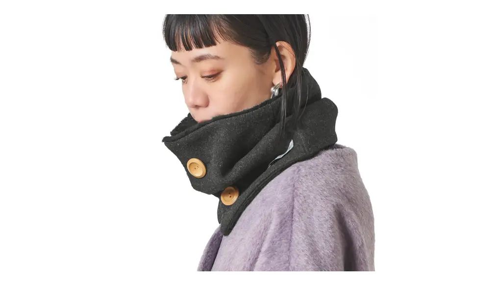 CHARM 超軽量 ボタン付き 裏ボア ネックウォーマー [ フリーサイズ / 3色あり ] おしゃれ 防寒 秋冬 暖かい