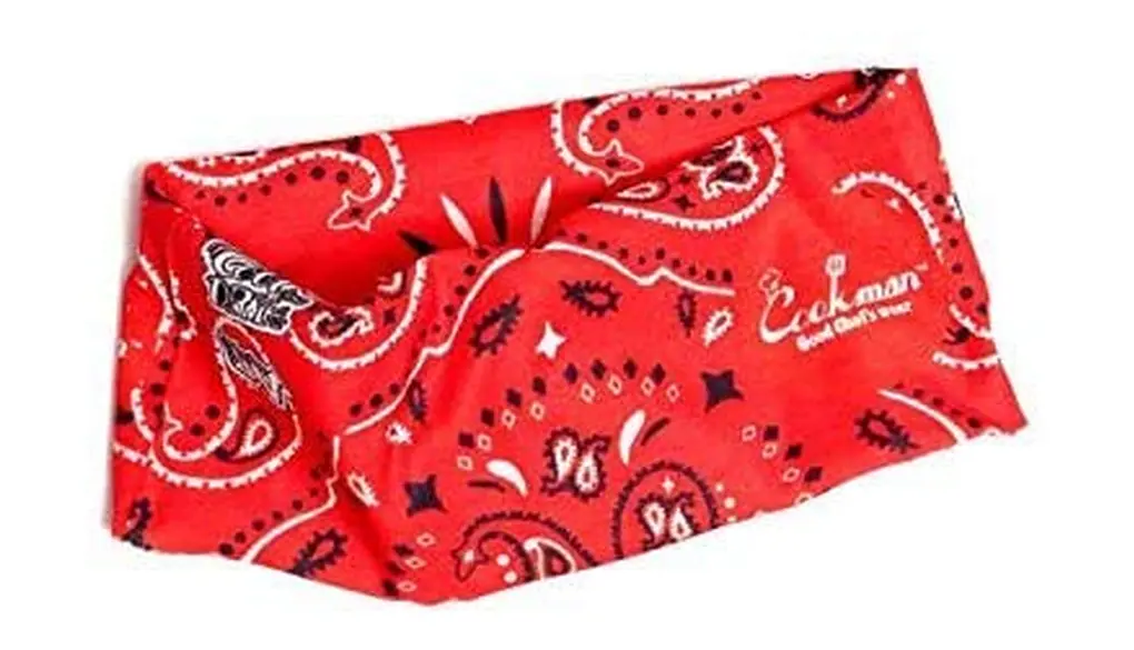 [クックマン] シェフ 3WAY スカーフ ペイズリー レッド Chef's Scarf Paisley Red