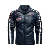 【大人の余裕をまとう】D.IIZOO 立ちネックレザージャケット メンズ｜防風×防水×高級感を備えた3シーズン万能アウター