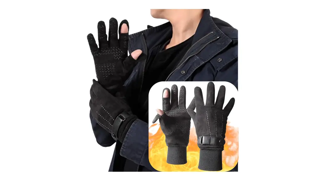 [EBISSY] 手袋 防寒 スマホ対応 メンズ 指が出せる おしゃれ スマホ手袋 冬用 暖かい 滑り止め バイク ビジネス 厚手 保温 裏ボア 裏起毛 防寒手袋 防寒グローブ 通勤 通学