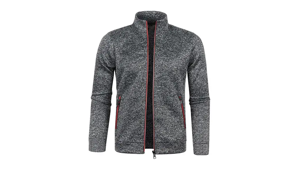 [FleurUneffe] t25 春 裏起毛 薄手 フリース ジャンパー フルジップ チャック 長袖 メンズ スポーツ ゴルフウェア アウター アウトドア 防寒(t25)