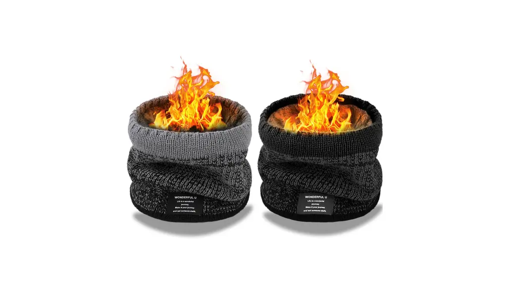 [FUSHI&MON] ネックウォーマー メンズ 裏起毛 【２枚セット】 ネックガード 首巻き 防寒防風 厚手 スヌード スキー スノボ 通勤 通学 自転車 バイク アウトドア 男女兼用