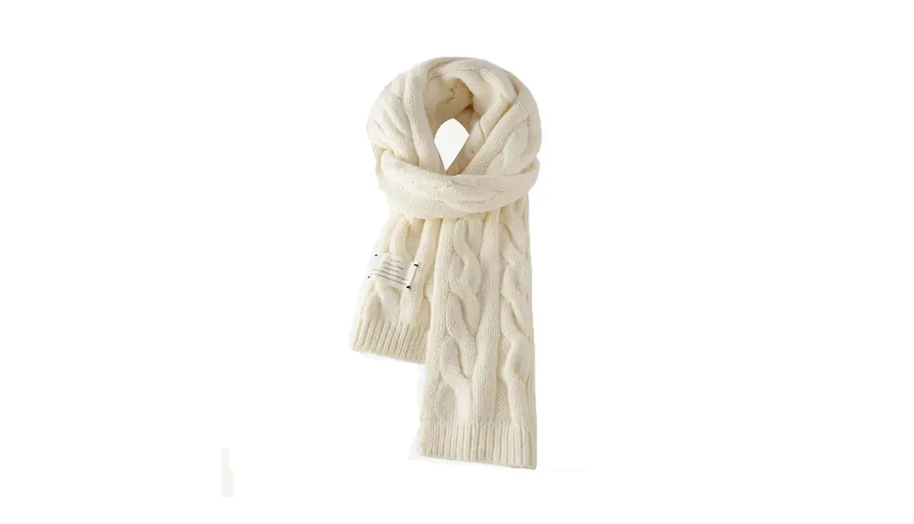 ケーブル編みロングマフラー ネックウォーマー ニットマフラー NO.MW1128 レディース メンズ ニット スヌード 大判ストール ストール