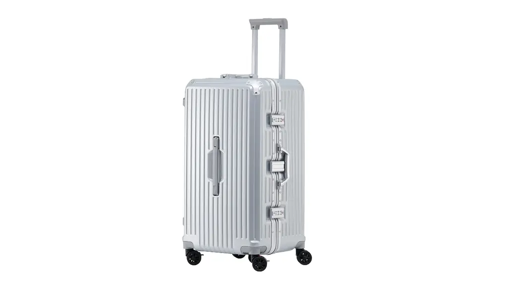 [GGQAAA] 大容量 荷物 トロリースーツケース 女性 回転自在のキャスター 5輪キャスター ダイヤルロック 出張 留学用スーツケース大型 多機能 アルミフレーム Lサイズ (Silver)