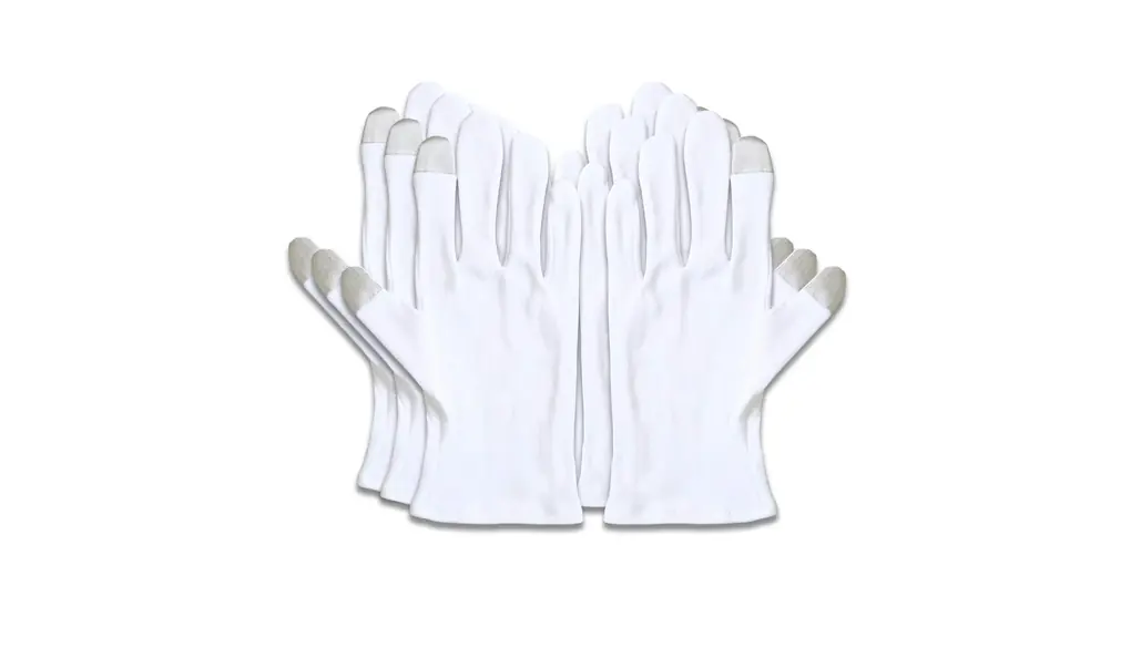 [Glove Factory] スマホ対応スムス保湿綿手袋 白 S003WH